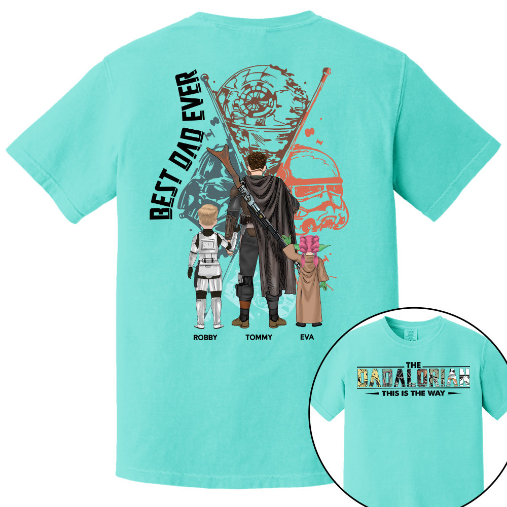 Best Dad Ever - The Dadalorian Personalized Shirt Gift For Dad - Custom Father's Day Gift 2025 vr2 Pt99