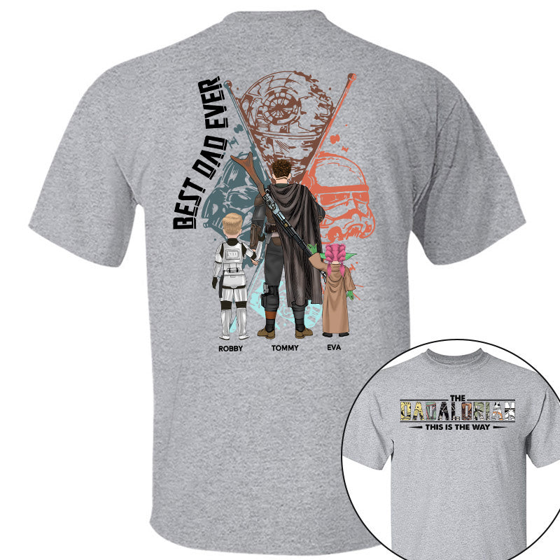 Best Dad Ever - The Dadalorian Personalized Shirt Gift For Dad - Custom Father's Day Gift 2025 vr2 Pt99