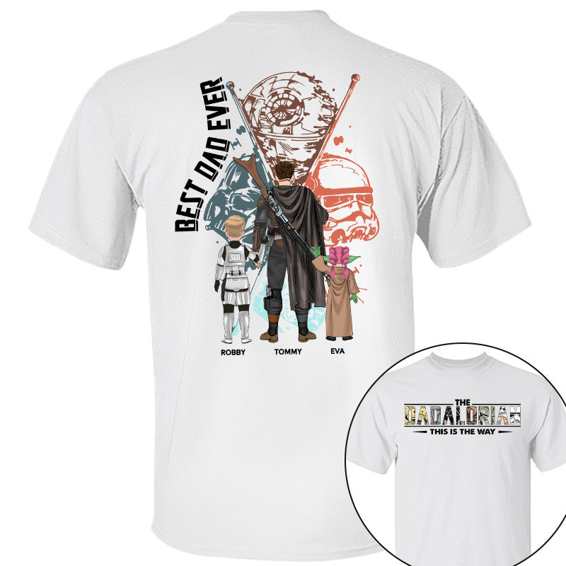Best Dad Ever - The Dadalorian Personalized Shirt Gift For Dad - Custom Father's Day Gift 2025 vr2 Pt99