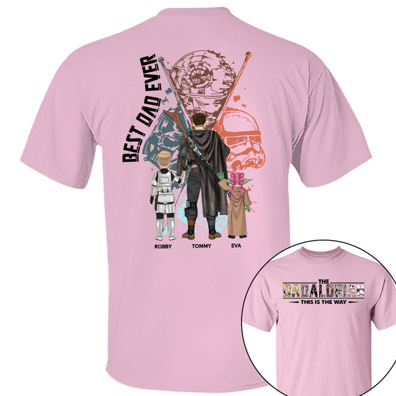 Best Dad Ever - The Dadalorian Personalized Shirt Gift For Dad - Custom Father's Day Gift 2025 vr2 Pt99