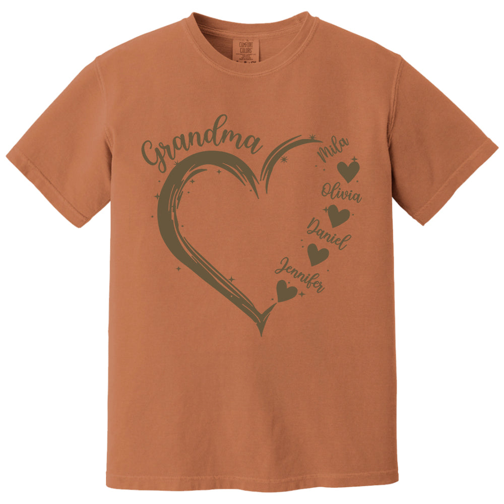 Grandma and Grandkids Hearts, Best Gift Birthday, New Mom Gift Shirt Nh00