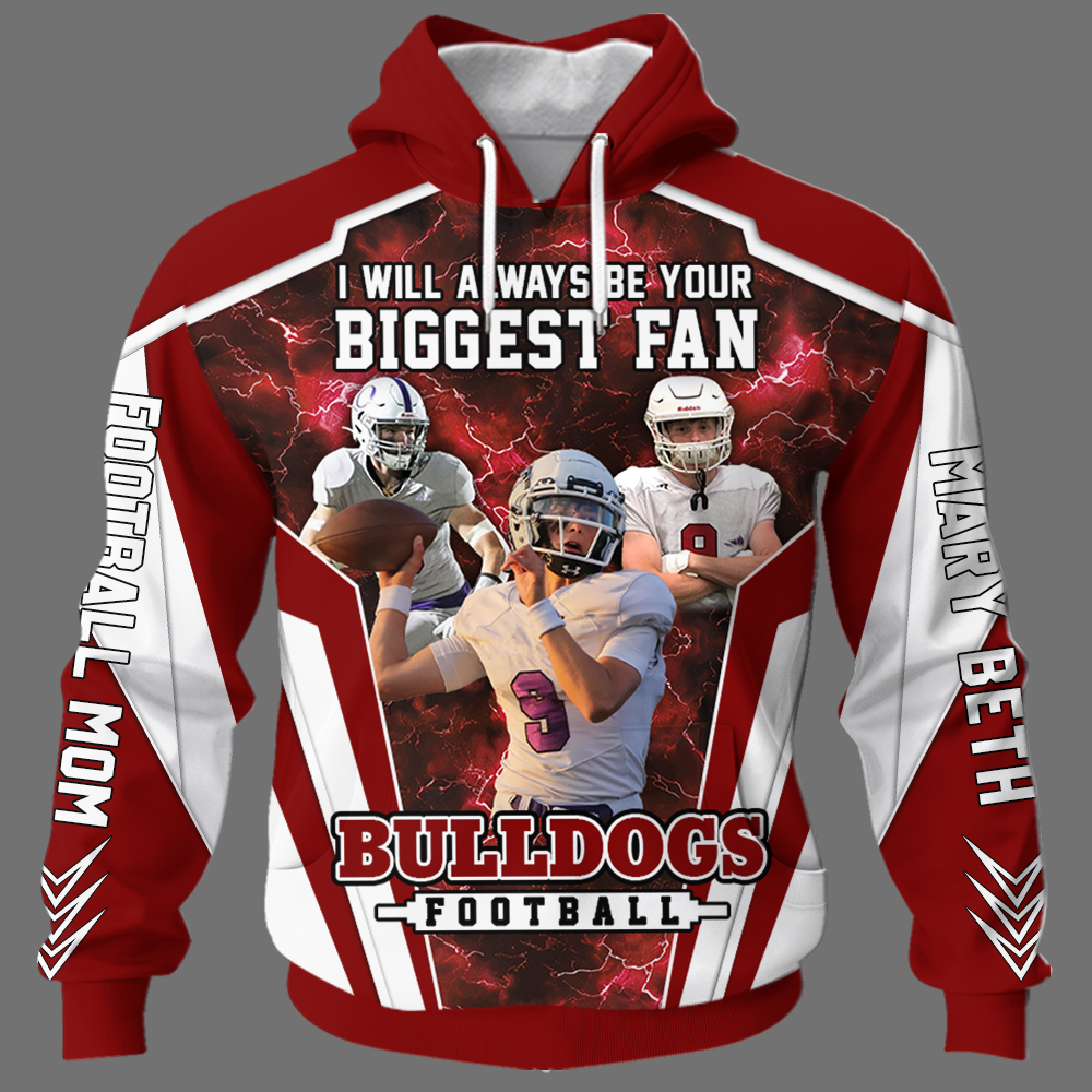 I Will Always Be Your Biggest Fan Personalized All Over Print Shirt For Football Mom Grandma Sport Family K1702 Trhn