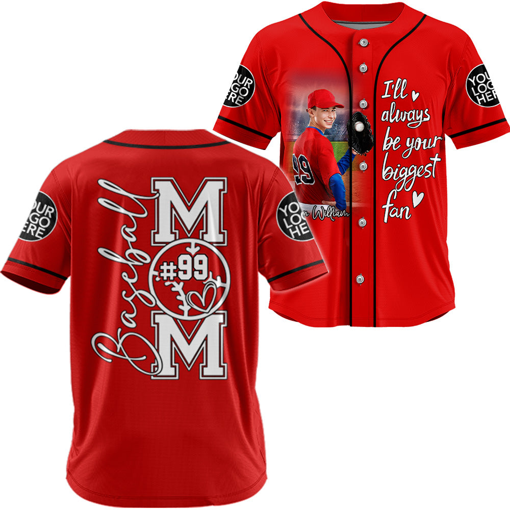 Custom Photo Baseball Game Day Baseball Jersey Gift For Baseball Lovers - Personalized Gift For Baseball Mom Pt99