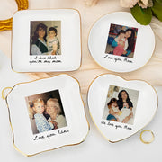 Mothers Day Gift For Mom, Custom Photo Trinket Tray, Custom Ring Dish with Picture, Personalized Ceramic Jewelry Tray Gift for Grandma, Mom Gift from Daughter, Birthday Gift Tu20