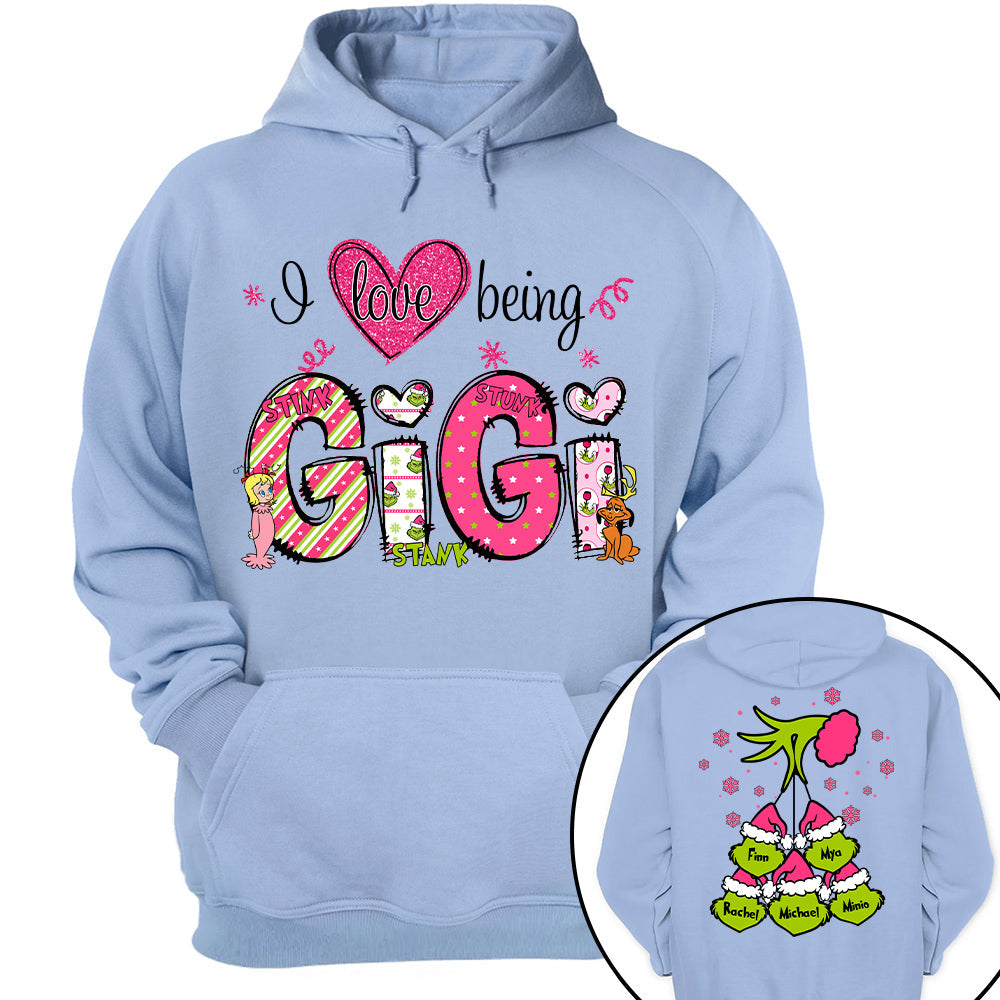 Custom Christmas Grandma Kid Name Shirt - Gift For Nana, Grandma Shirt