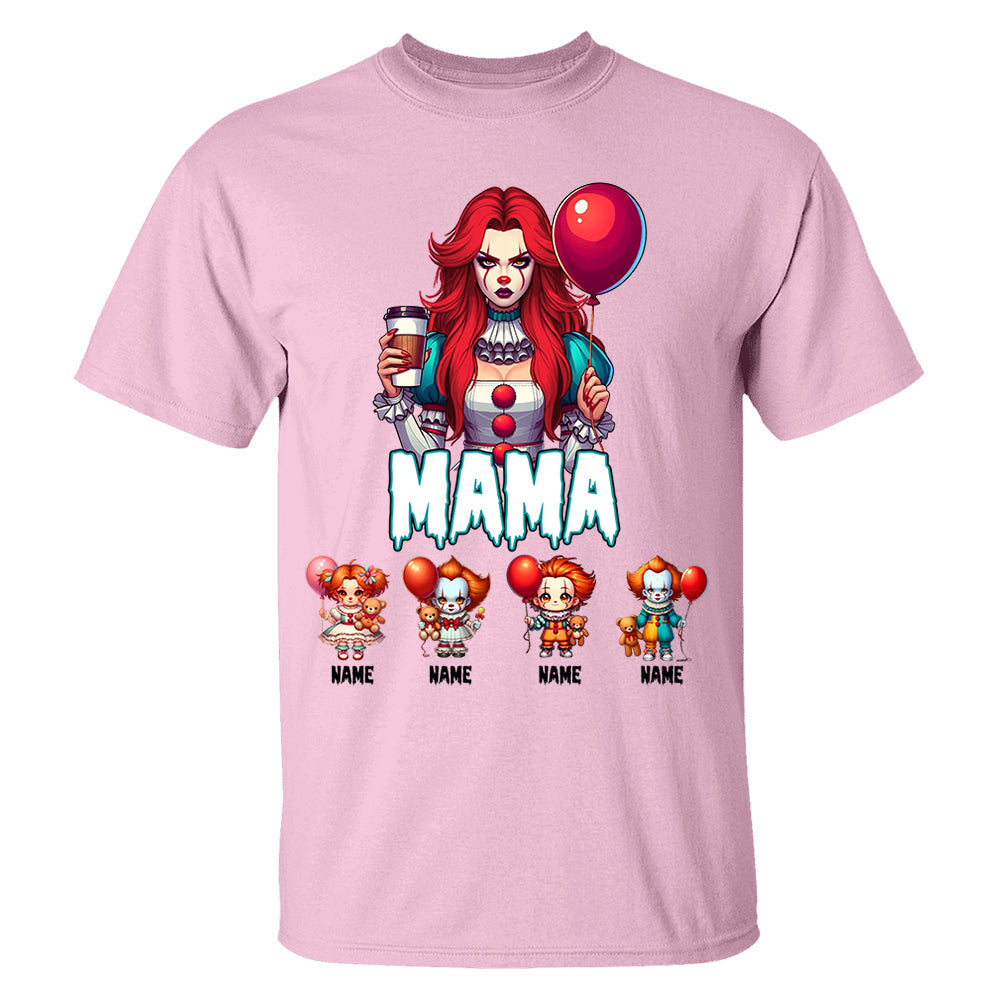Personalized Halloween Horror Mama Custom Kid Name Shirt