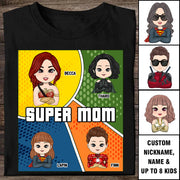 Super Mom Comic Strip Layout Style - Personalized Shirt For Mom Tu20