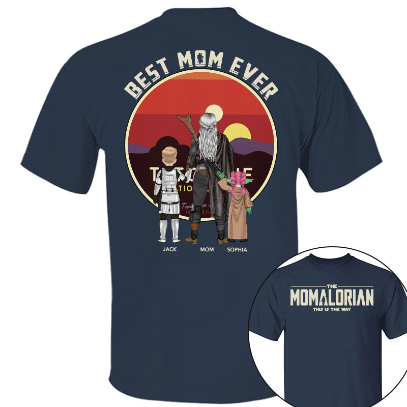 The Mamalorian This Is The Way - Personalized Tatooine Sunset Background Shirt Gift For Mom Pt99