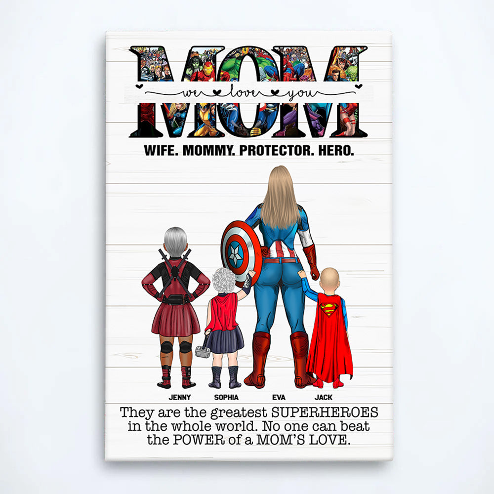 You Are Our Super Heoroes - Personalized Gifts Canvas Print For Mom NA04 Tu20