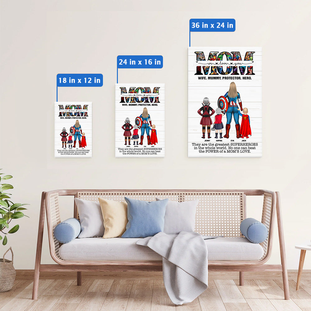 You Are Our Super Heoroes - Personalized Gifts Canvas Print For Mom NA04 Tu20