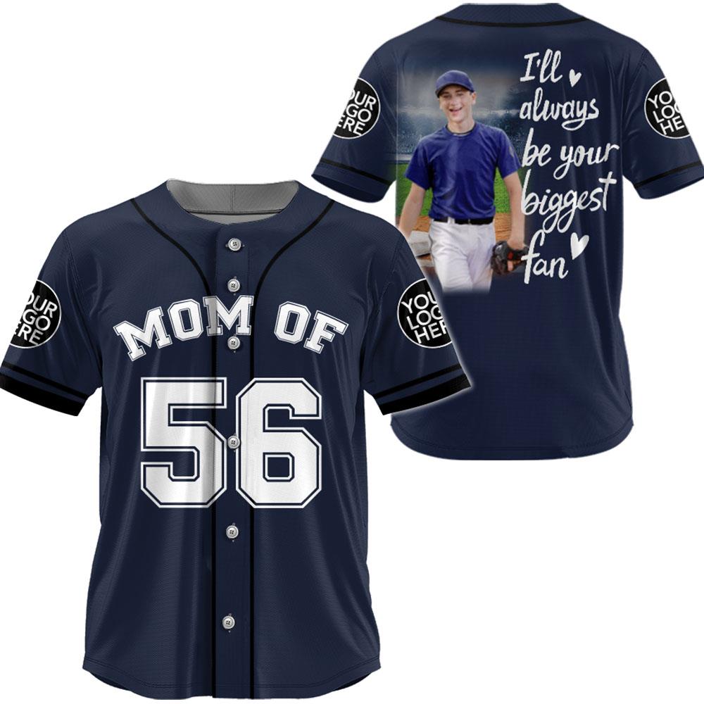 I'll Be Your Biggest Fan, Custom Photo Baseball Jersey, Personalized Gift For Baseball Lovers A1202 Nh00