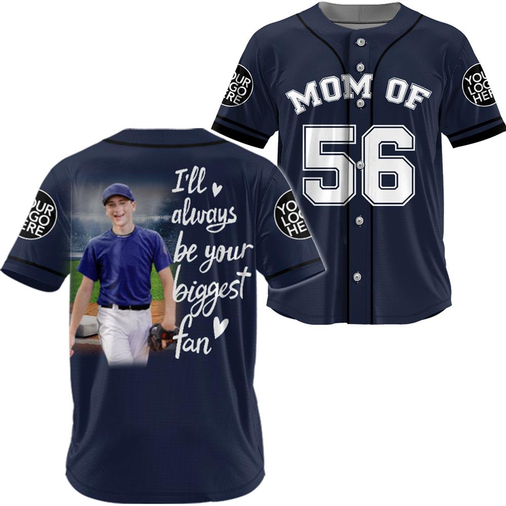 I'll Be Your Biggest Fan, Custom Photo Baseball Jersey, Personalized Gift For Baseball Lovers A1202 Nh00