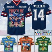 That's My Boy Personalized Jersey Football Game Day Custom Team Name Family Member Photos For Player K1702