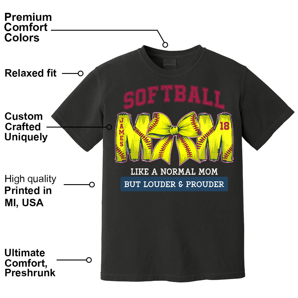 Loud and Proud Softball Mom, Personalized Softball Shirt, Gift For Softball Lover A2110 Pt99
