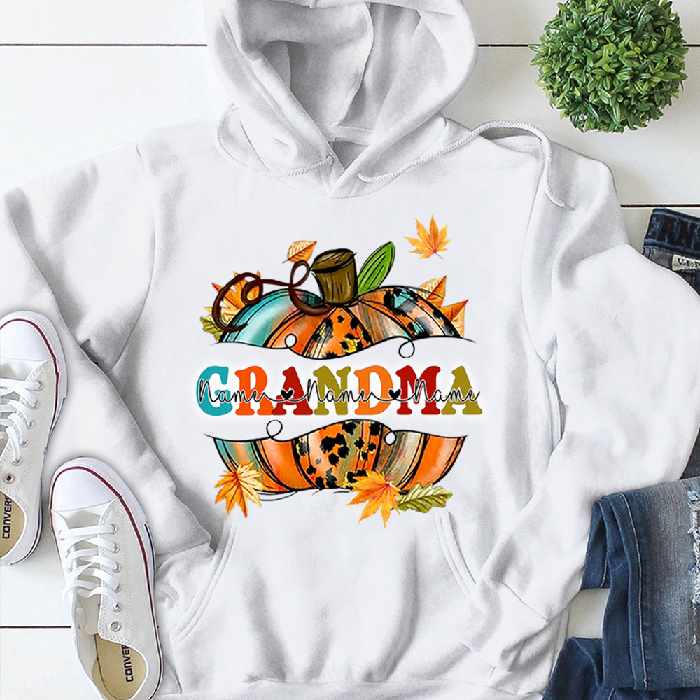 Fall Pumpkin Grandma Personalized Shirts