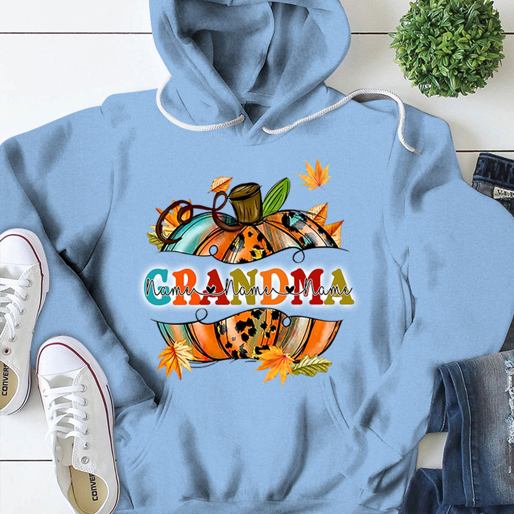 Fall Pumpkin Grandma Personalized Shirts