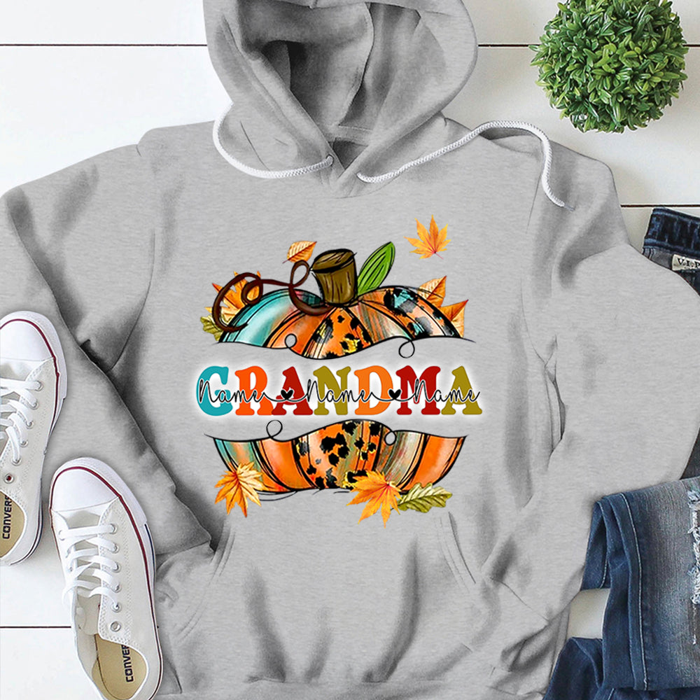 Fall Pumpkin Grandma Personalized Shirts