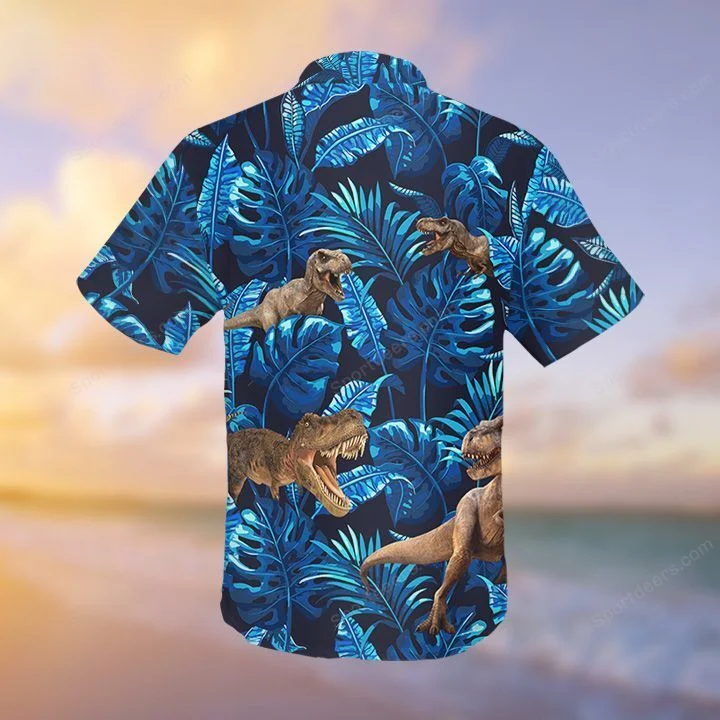 T Rex - T Rex Tropical Hawaiian Shirt, Summer gift, Hawaiian Shirts for Men, Aloha Beach Shirt