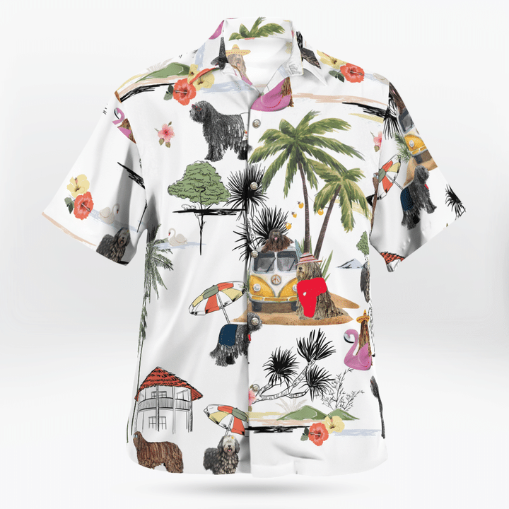 Bergamasco On The Beach Unisex Hawaiian Shirt, Summer gift, Hawaiian Shirts for Men, Aloha Beach Shirt
