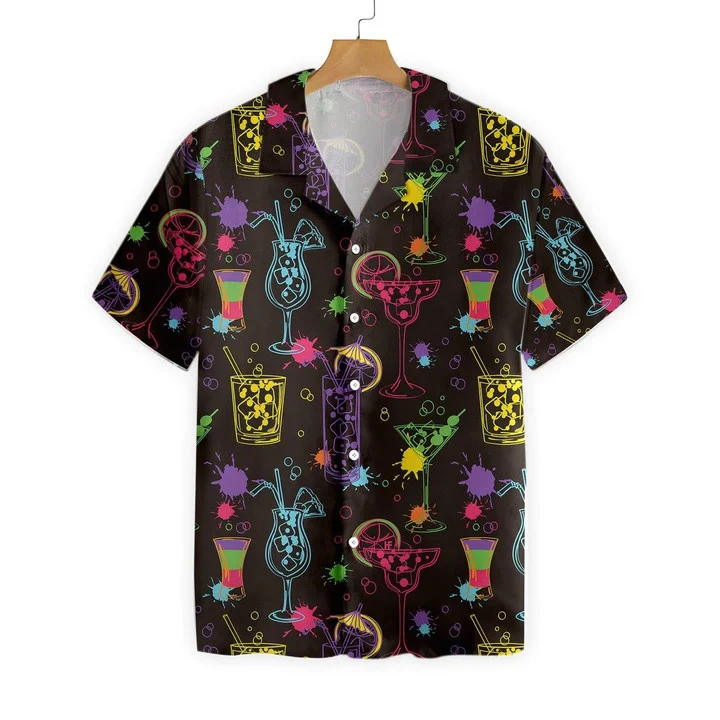 Colorful Cocktails Cool Summer Tastes Hawaiian Shirt