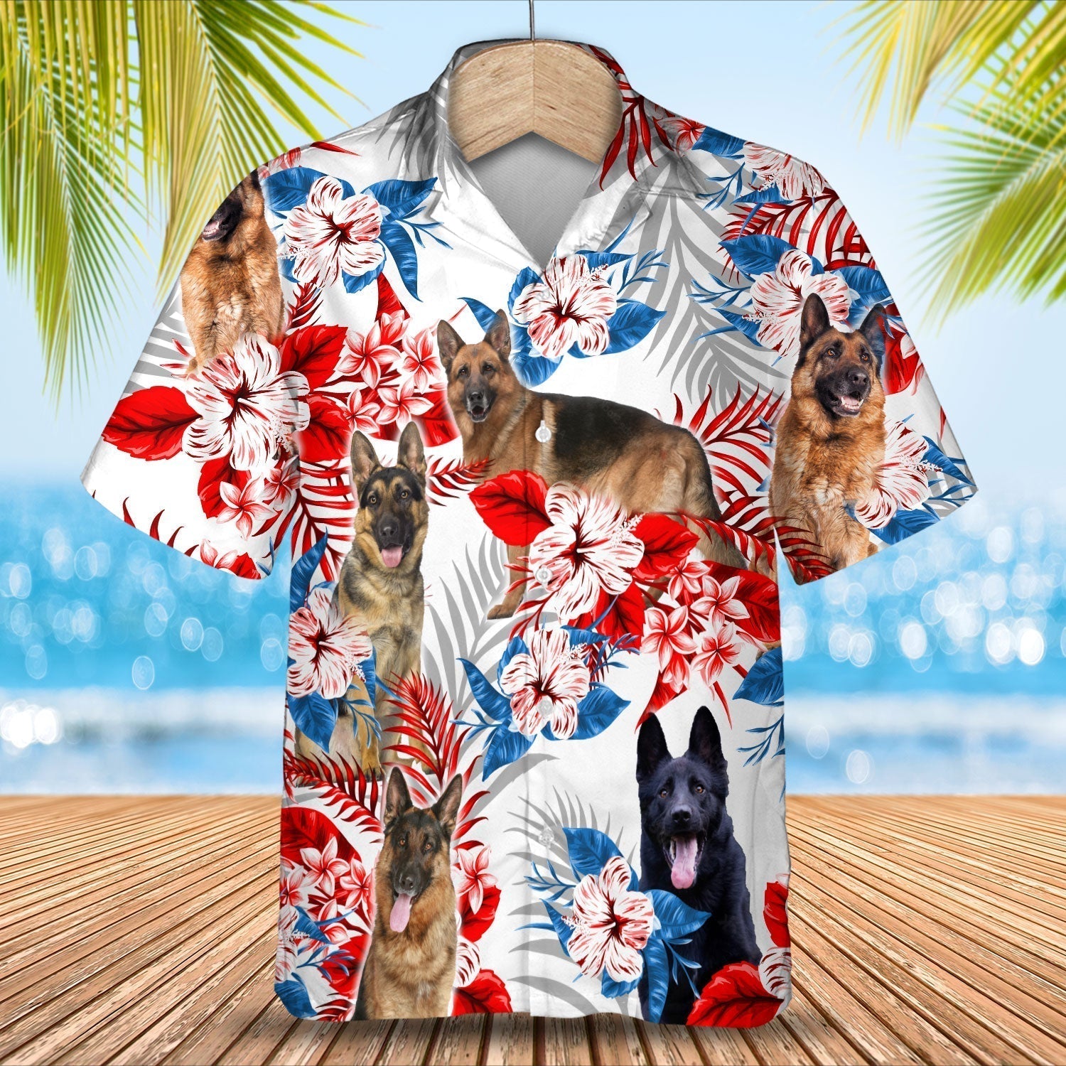 German Shepherd Hawaiian Shirt - Summer aloha shirt, Hawaiian shirt for Men and women