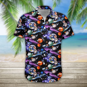 3D Planet Solar System Hawaiian Shirt, Hawaiian Shirts for Men Print Button Down Shirt
