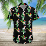 3D Summer Parrot flower Hawaiian Shirt, Hawaiian shirt for men, women