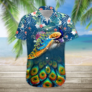 3D Peacock Hawaii Shirt, Hawaiian Shirts for Men and women Short Sleeve Aloha Beach Shirt