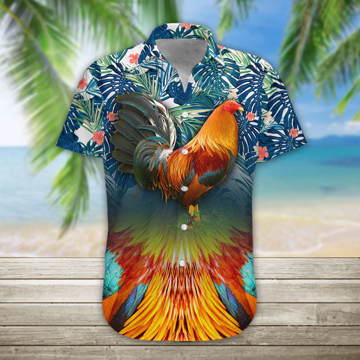 3D Rooster Hawaiian Shirt, Hawaiian shirt for men, women