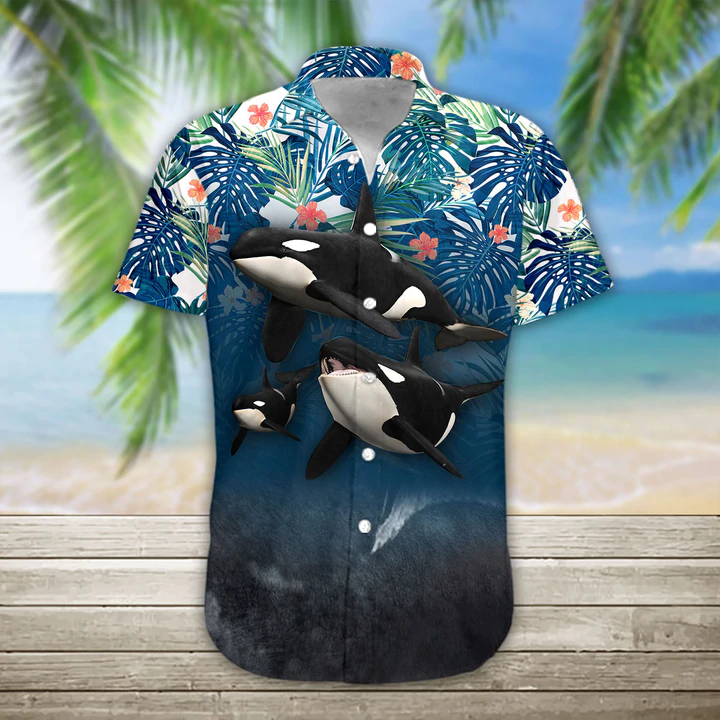 3D Summer Whale Hawaiian Shirt, Hawaiian shirt for men, women