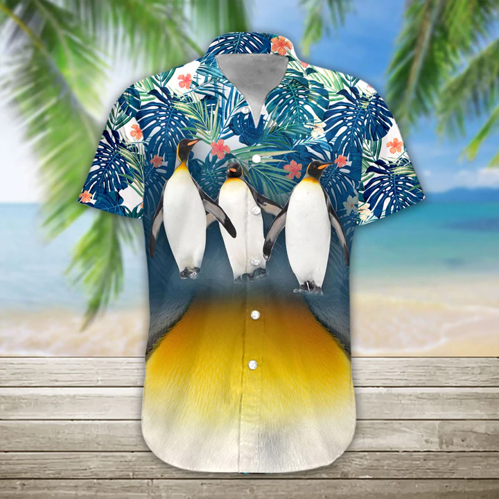 3D Penguin Hawaii Shirt, Mens Hawaiian Aloha Beach Shirt, Hawaiian Shirts for Men