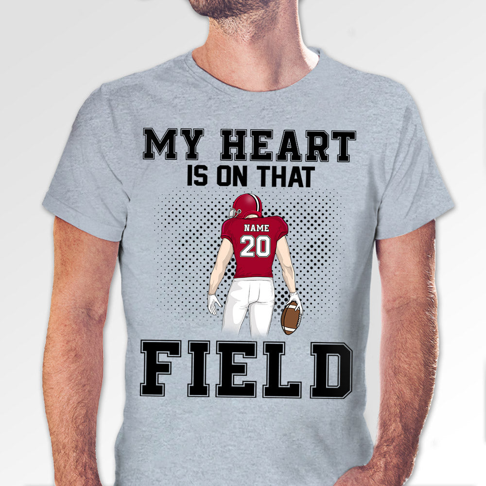 Rugby Football My Heart Is On That Field Personalized Shirts