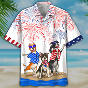 American Staffordshire Terrier Shirts - Independence Day Is Coming, Men's USA Patriotic Hawaiian Shirt