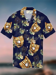 Baseball Catcher Tropical Hawaiian Shirt, Summer gift, Hawaiian Shirts for Men, Aloha Beach Shirt