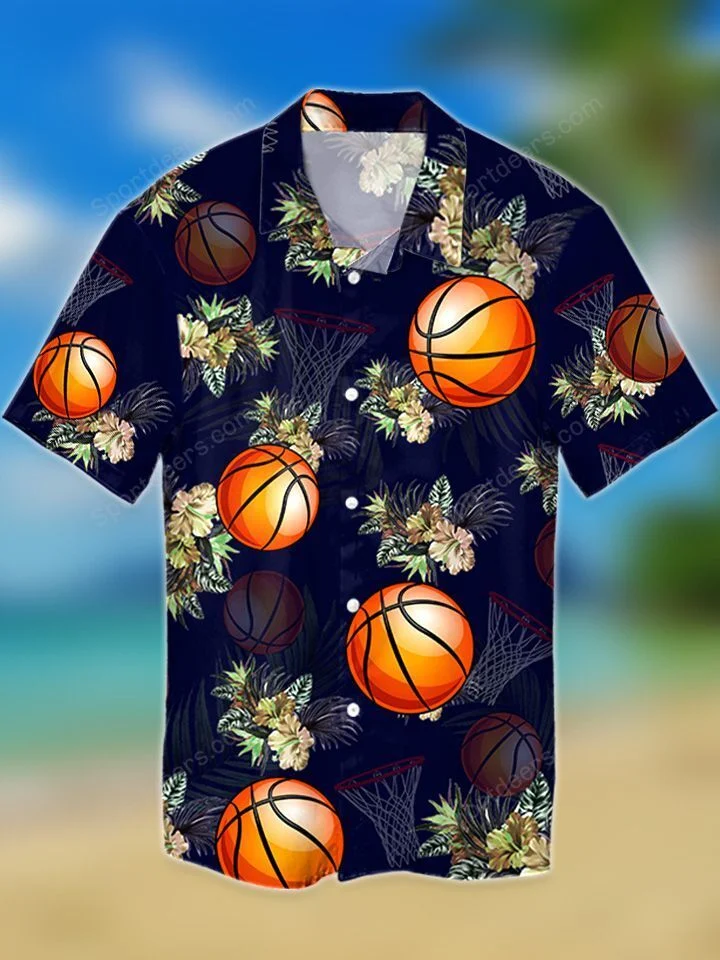 Basketball - Basketball Tropical Hawaiian Shirt, Summer gift, Hawaiian Shirts for Men, Aloha Beach Shirt