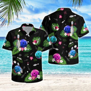 Bowling Tropical Hawaiian Shirt, Summer gift, Hawaiian Shirts for Men, Aloha Beach Shirt
