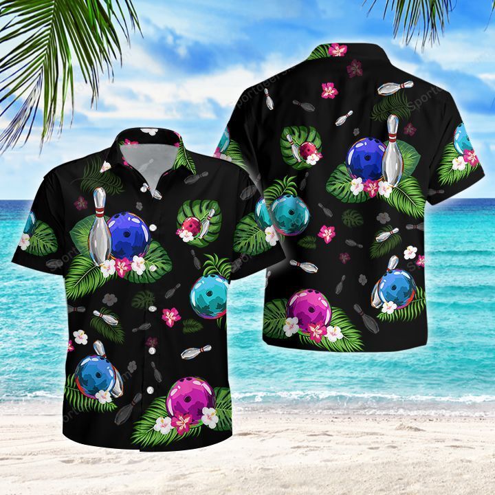 Bowling Tropical Hawaiian Shirt, Summer gift, Hawaiian Shirts for Men, Aloha Beach Shirt
