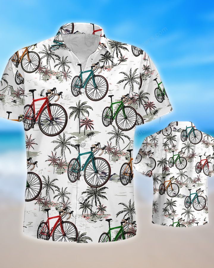 Cycling - Ocean Hawaiian Shirt, Summer gift, Hawaiian Shirts for Men, Aloha Beach Shirt