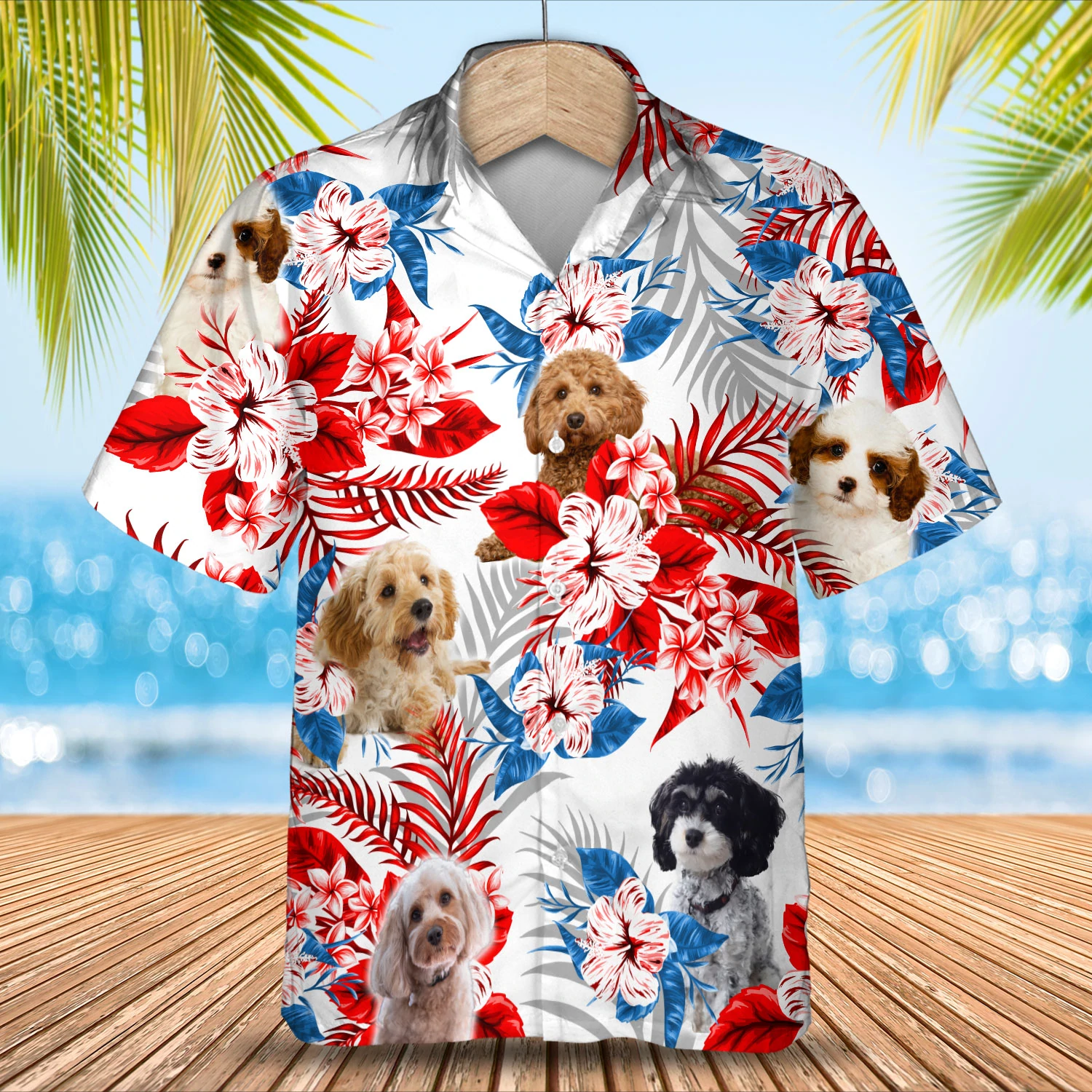 Cavapoo Hawaiian Shirt, Summer aloha shirt, Men Hawaiian shirt, Women Hawaiian shirt