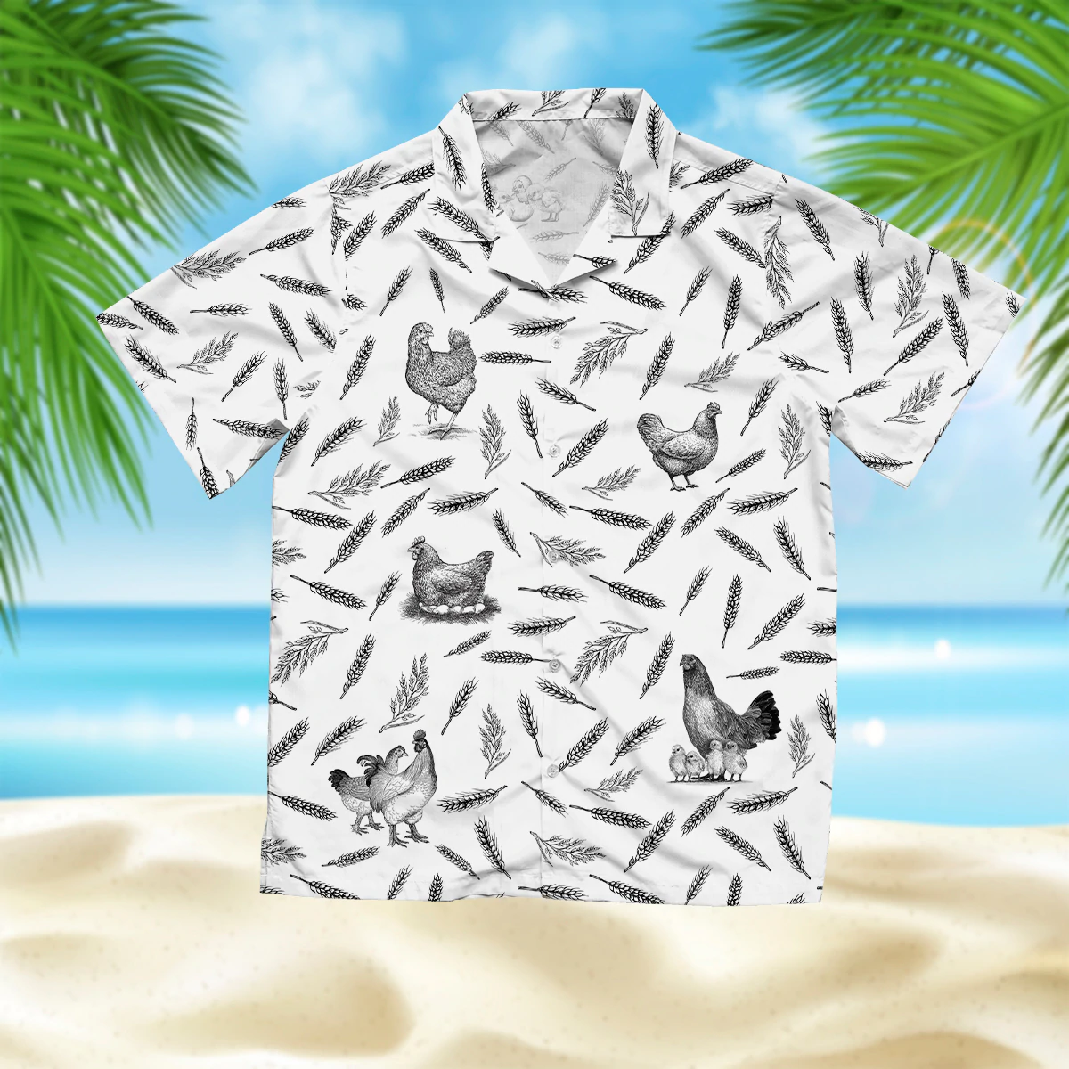 Chicken pattern - Farm Hawaiian Shirt, Summer Hawaiian Shirts for Men and Women Aloha Beach Shirt