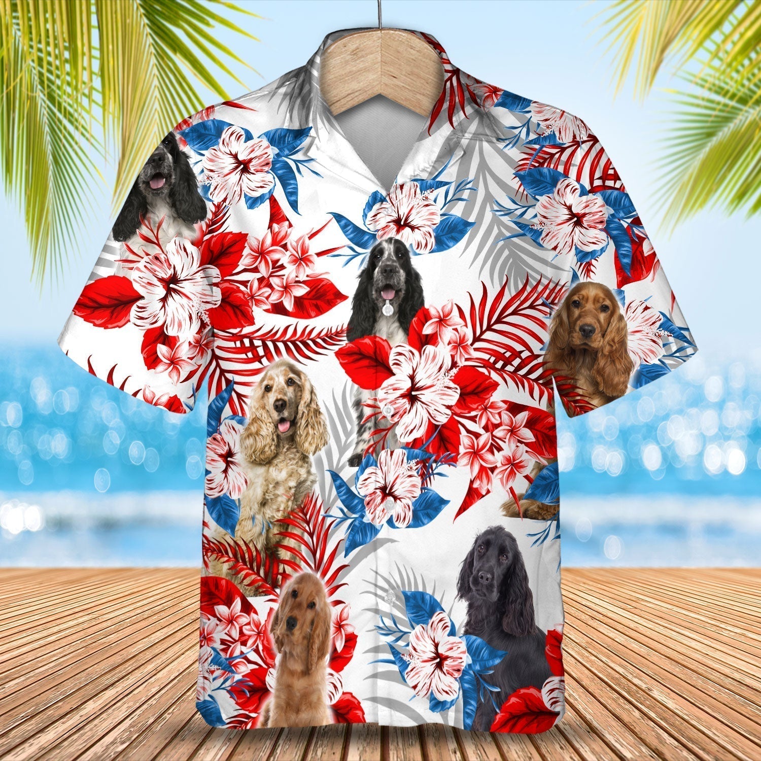 Cocker Spaniel Hawaiian Shirt- Summer aloha shirt, Hawaiian shirt for Men and women