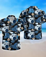 Drum - Floral Hawaiian Shirt, Summer gift, Hawaiian Shirts for Men, Aloha Beach Shirt