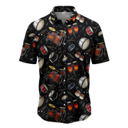 Drum Retro Hawaiian Shirt, Summer gift, Hawaiian Shirts for Men, Aloha Beach Shirt