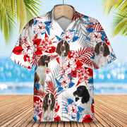 English Springer Spaniel Hawaiian Shirt, Summer aloha shirt, Men Hawaiian shirt, Gift for summer