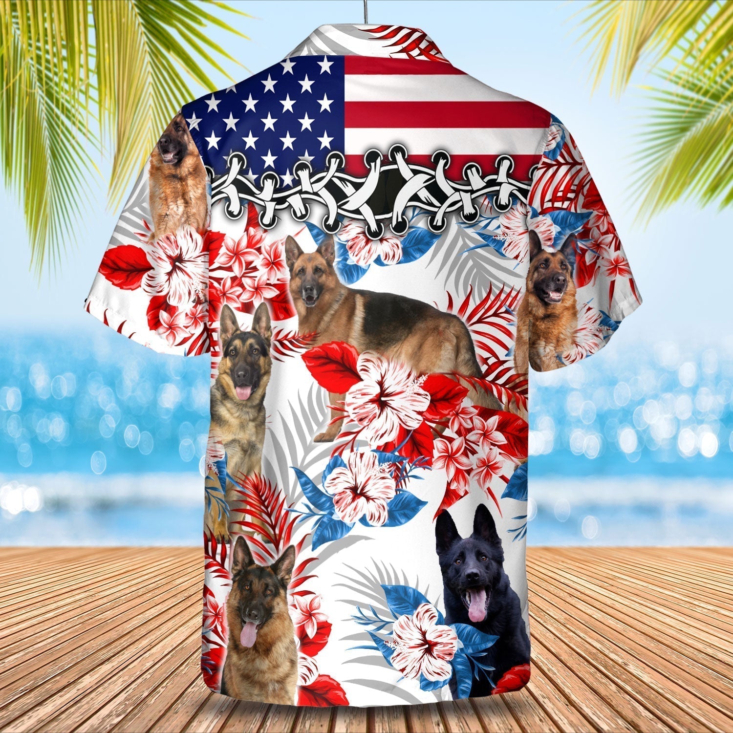German Shepherd Hawaiian Shirt - Summer aloha shirt, Hawaiian shirt for Men and women