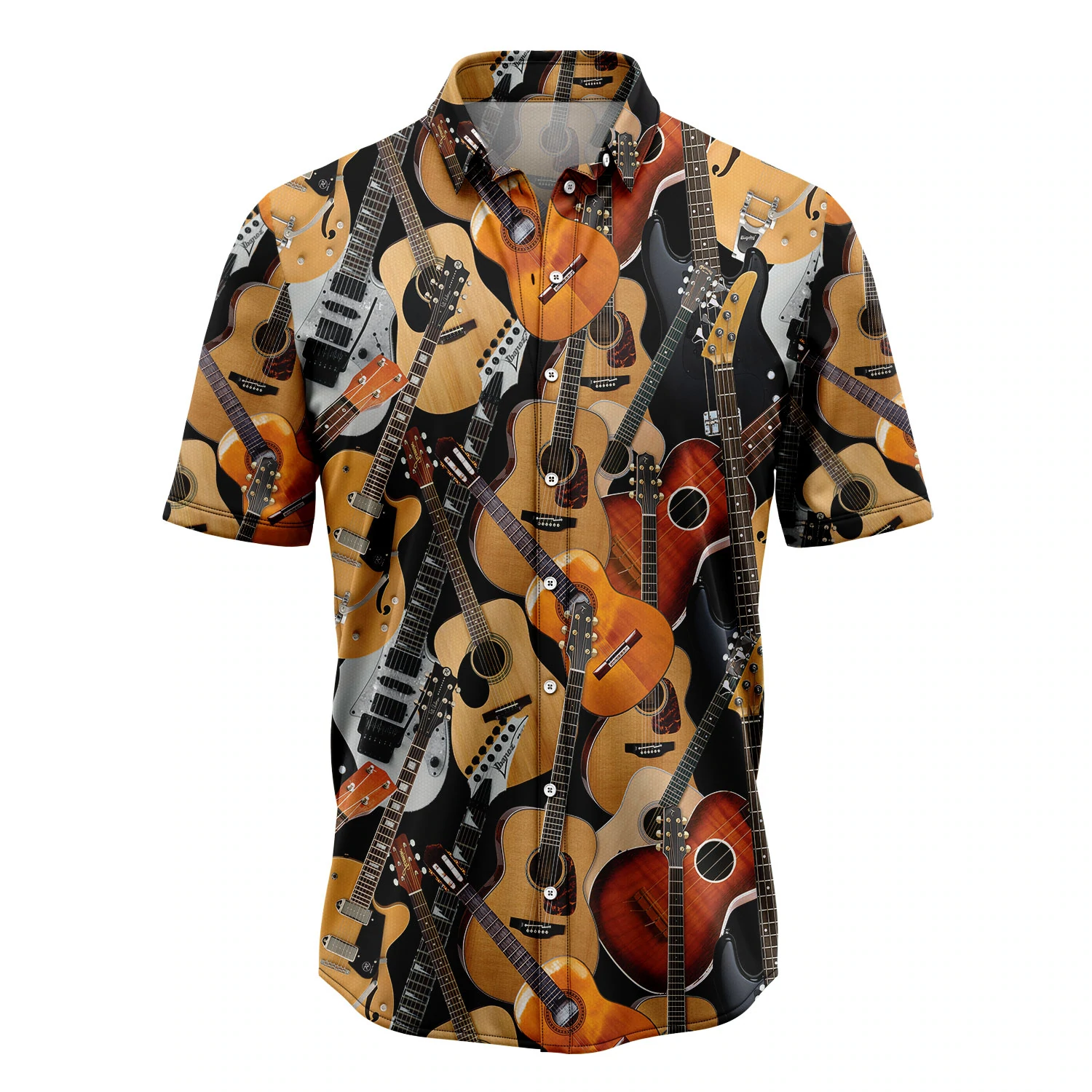 Guitar Awesome Hawaiian Shirt, Summer Hawaiian Shirts for Men, Aloha Beach Shirt