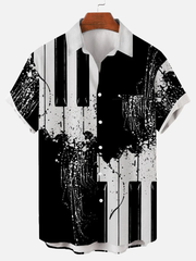 Mens Music Print Casual Breathable hawaiian Shirt, Summer gift for Men and women