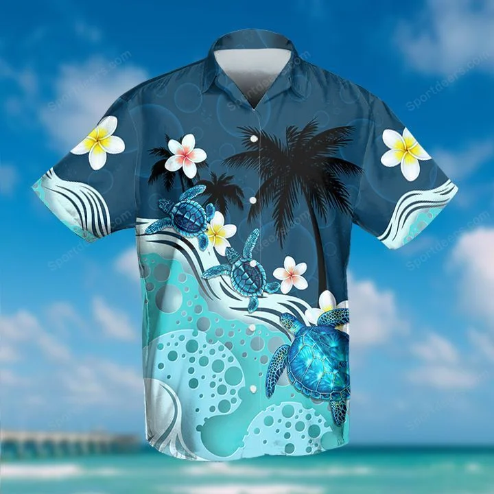 Ocean - Turtle Hawaiian Shirt, Summer gift, Hawaiian Shirts for Men, Aloha Beach Shirt