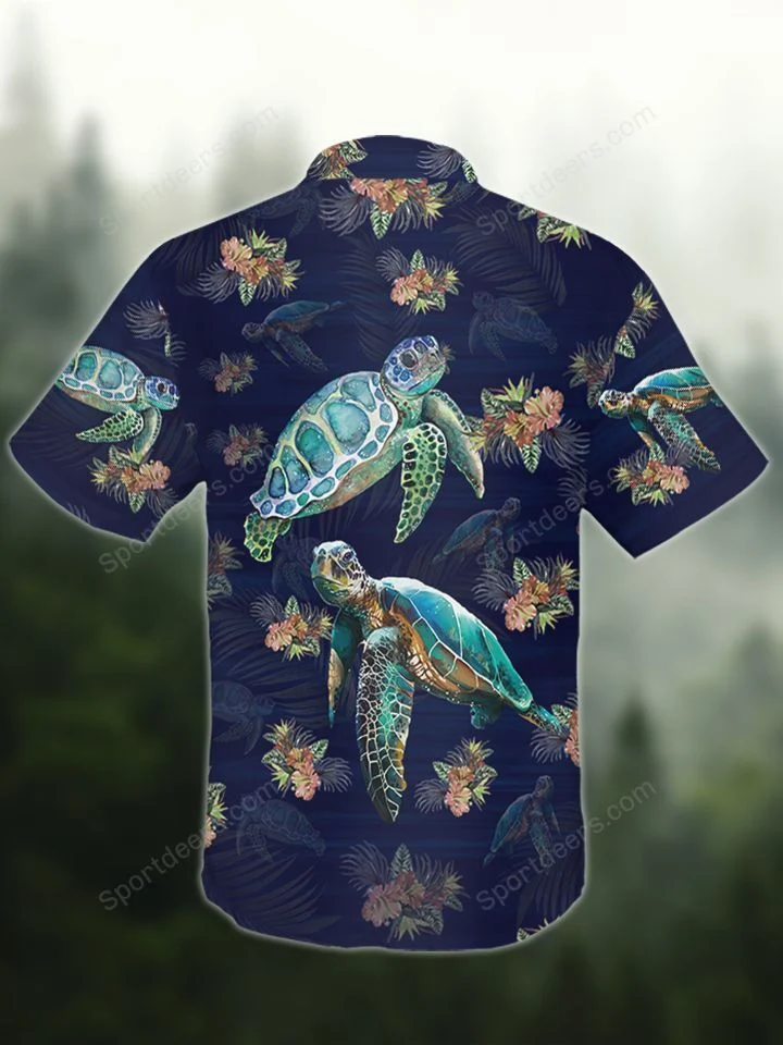 Ocean - Turtle Tropical Hawaiian Shirt, Summer gift, Hawaiian Shirts for Men, Aloha Beach Shirt
