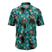 Otter Tropical Hawaiian Shirt, Summer Hawaiian Shirts for Men, women Aloha Beach Shirt